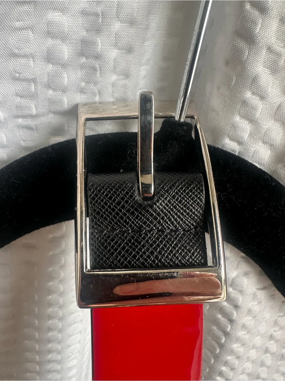 Classic Patent Red Waist Belt for Women